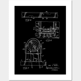 Power Transmission System for Sewing Machine Vintage Patent Hand Drawing Posters and Art